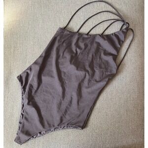 French vanilla Bodysuits/ Swimsuit Women's Size L‎ Gray